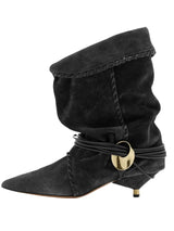 Autumn and Winter New Women's Slim Heel Short Boots, European and American Fashionable Pointed Low Heel Plus Ankle Boots