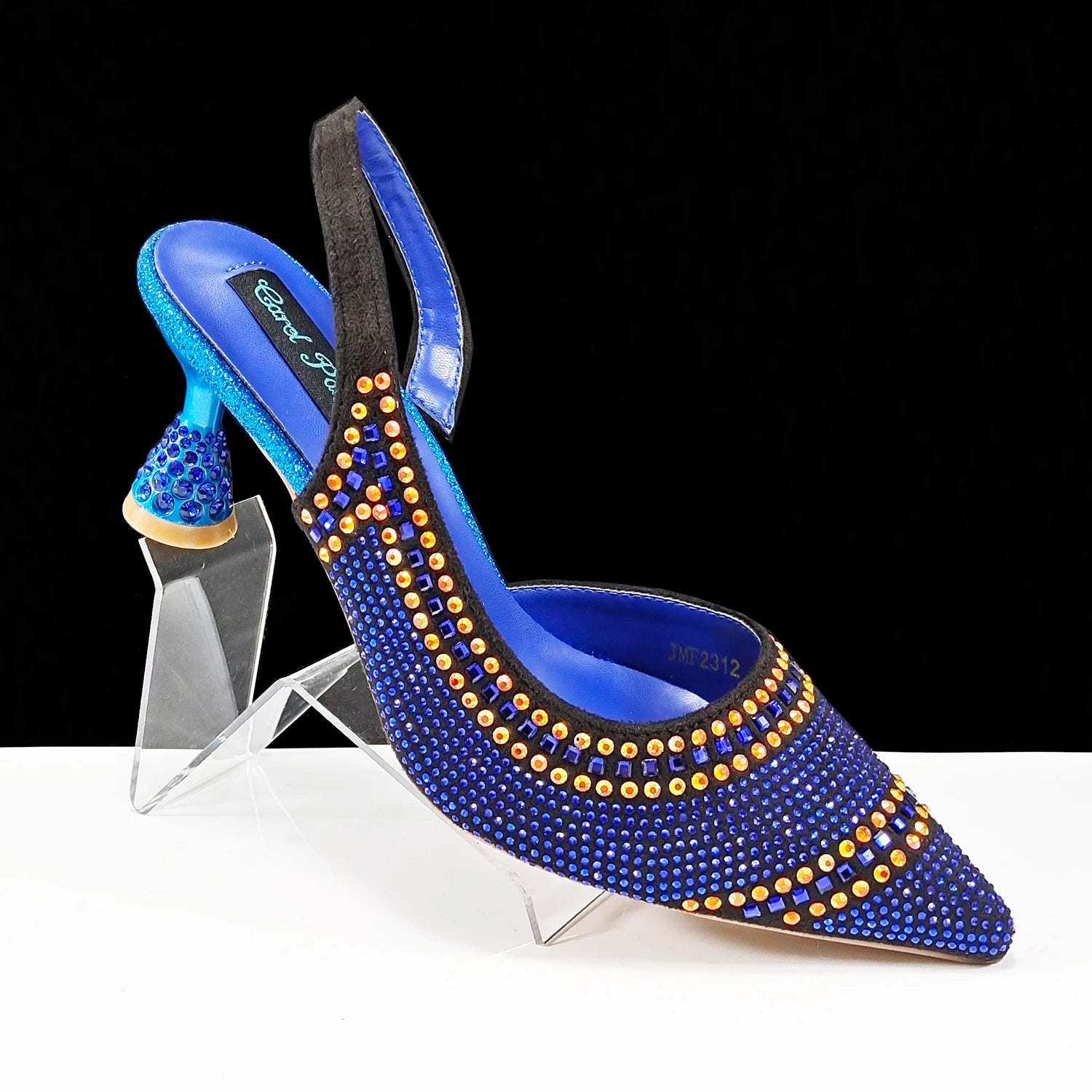 QSGFC 2024 New Designer Specials Italian Women Heels Shoes and Bag Set  Royal Green Color Comfortable With Rhinestone for Party