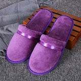 Coral Fleece Cheap Hotel Slippers Travel SPA Slipper Non-slip Soft Home Guest Shoes All-inclusive Slippers Solid Color Slippers
