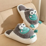 Womens House Slipper Female Frog Bear Winter Warm Kawaii Cartoon Plush Contton Indoor Non Slip Funny Cute Fuzzy Home Floor Shoes