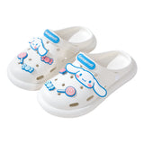 Sanrio Women Cute Slides Summer Outdoor Sandals Non Slip Cloud Kuromi Hole Shoes Fashion Design Hello Kitty Slippers