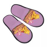 Custom Winnie The Pooh Memory Foam Slippers Women Comfy Warm Cartoon Bear House Slippers