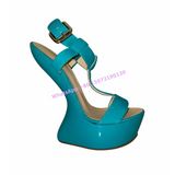 Twist Strange Style Heels Sandals Sexy Narrow Band Round Toe Buckle Strap Ankle Band Shoes Candy Color Sweet Hotties Shoes