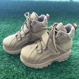 Fashion Women High-top Sneakers Retro Height-increasing Punk Casual Woman Shoes Tennis White Non-slip Comfortable Street Sneaker