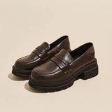 Spring Summer Casual College Style PU Pumps Women Japan School Uniform Shoes Loafers Solid Color Black Brown Soft Breathable