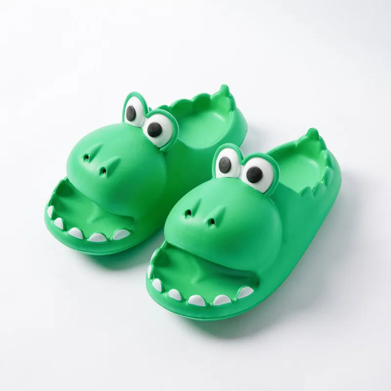 2023 Unisex Small Dinosaur Sandals for Women Men Indoor Outdoor Cartoon Home Non-slip Thick Bottom EVA Slippers Bathroom Shoes