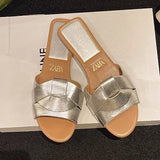 Summer Designer Women's Sandals, ZA Women's Slippers, Indoor Bathroom, Outdoor Walk, Flat Heeled Low Heeled Sandals