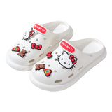 Sanrio Women Cute Slides Summer Outdoor Sandals Non Slip Cloud Kuromi Hole Shoes Fashion Design Hello Kitty Slippers