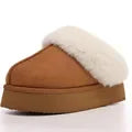 Kidmi Women's Platform Fuzzy Slippers Memory Foam Slippers Fluffy Winter House Shoes Indoor and Outdoor Antiskid Women Slippers