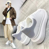 2023 Women Causal Shoes Pring Brand Spring Designer Wedges White Sneakers Platform Tenis Feminino Trainers Female Walking