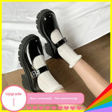Preppy Style Women's Flats Versatile Summer Shoes Basic Black Loafers Japanese Style Casual Shoes For Females