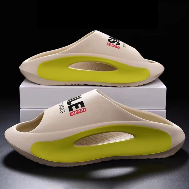 Women's slippers, 2024 new summer outerwear, trendy, anti slip, anti odor beach sandals, sports sandals, men's sandals