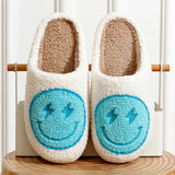 Chaussons pour femme, motif sourire éclair, super mignons, pour la maison, pour la chambre à coucher, pour l'hiver