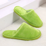 Women Indoor Slippers Thicken Warm Plush Home Shoes Autumn Winter Shoes House Flat Floor Slipper Soft Silent Slides for Bedroom