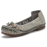 Women Genuine Leather Shoes Female Brand High Quality Comfort Flats Mom Casual Summer Shoes 2023 Fashion Oxford Flats