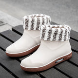 2023 new rain boots for women, outdoor fashionable rain boots, winter cotton warm outdoor non-slip waterproof rubber shoes for w