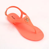 2023 New Summer Women's 、 Fashion Sandals Open Toe Jelly Flip Flops Non-slip Buckle Flat Sandals All-match Women's Sandals