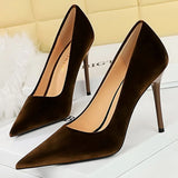 BIGTREE Shoes Fashion High Heels Women Shoes Suede Women Pumps Sexy Party Shoes Stilettos Heels Ladies Shoes Female Pumps 2025