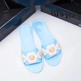 Mini Melissa Outdoor Women's Jelly Slides Sweety Girls Wide Buckle Slippers Adult Ladies Non-slip Flat Beach Vacation Shoes