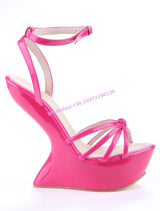 Twist Strange Style Heels Sandals Sexy Narrow Band Round Toe Buckle Strap Ankle Band Shoes Candy Color Sweet Hotties Shoes