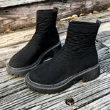 Women's Socks Shoes 2025 Spring Autumn New Fashion Breathable Casual Wedges Platform Ankle Boots Zapatos De Mujer Goth Boots