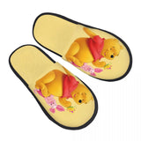 Custom Winnie The Pooh Memory Foam Slippers Women Comfy Warm Cartoon Bear House Slippers