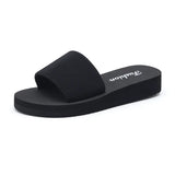 Fashion Wedge Heels Slippers Women Flip Flops Summer Thick Bottom Sandals Platform Slippers Soft Beach Shoes Non-Slip Slides