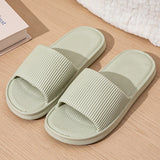 Lightweight Non-Slip Bathroom Home Slippers Women 2024 Summer Soft Eva Platform Slides Shoes Woman Couples Flat Flip Flops Mujer