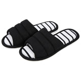 Comwarm Plush House Slippers For Women And Man Open Toe Cozy Cotton Shoes Indoor Outdoor Flat Soft Breathable Non-slip Sandals