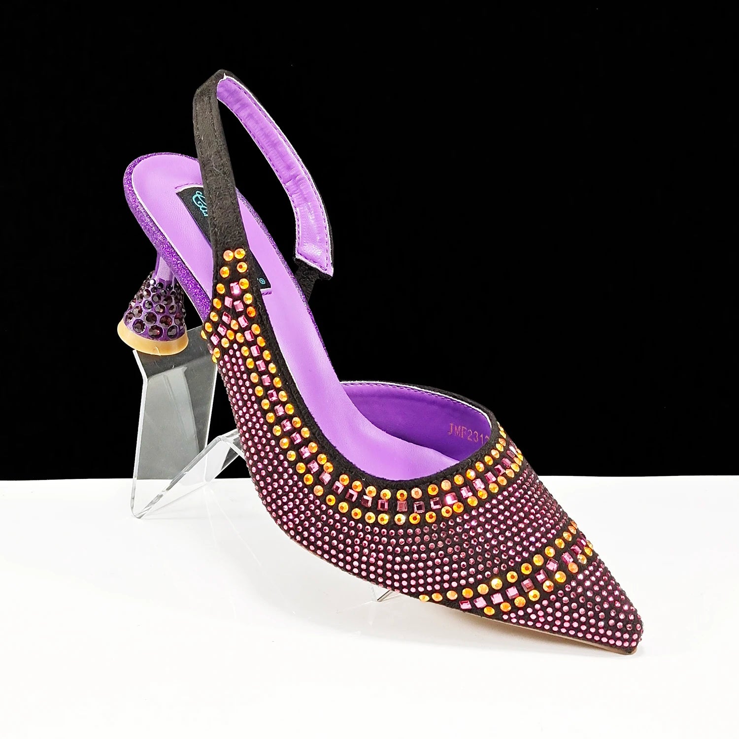 QSGFC 2024 New Designer Specials Italian Women Heels Shoes and Bag Set  Royal Green Color Comfortable With Rhinestone for Party