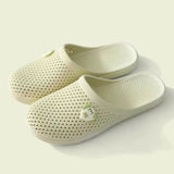 Fashionable Candy Color Hollow Toe Flat Non-Slip Waterproof Casual Slippers