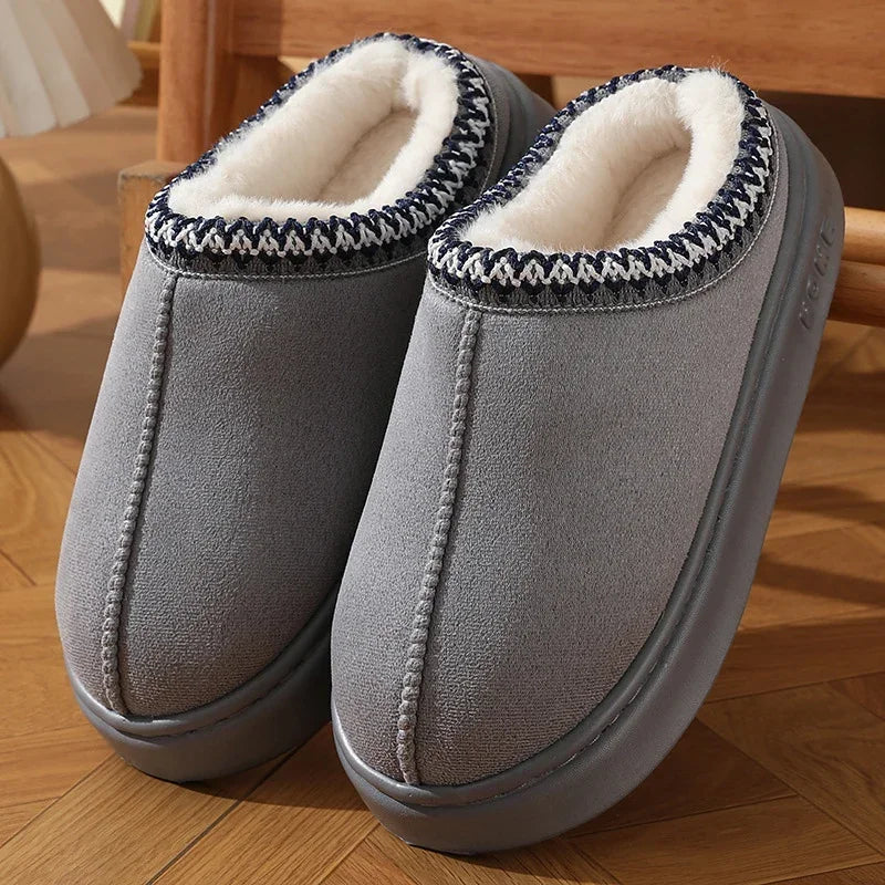 New Fluffy Slippers Women House Flats Fashion Plush Winter Designer Shoes Ladies Home Elegant Casual Footwear Large Size 45