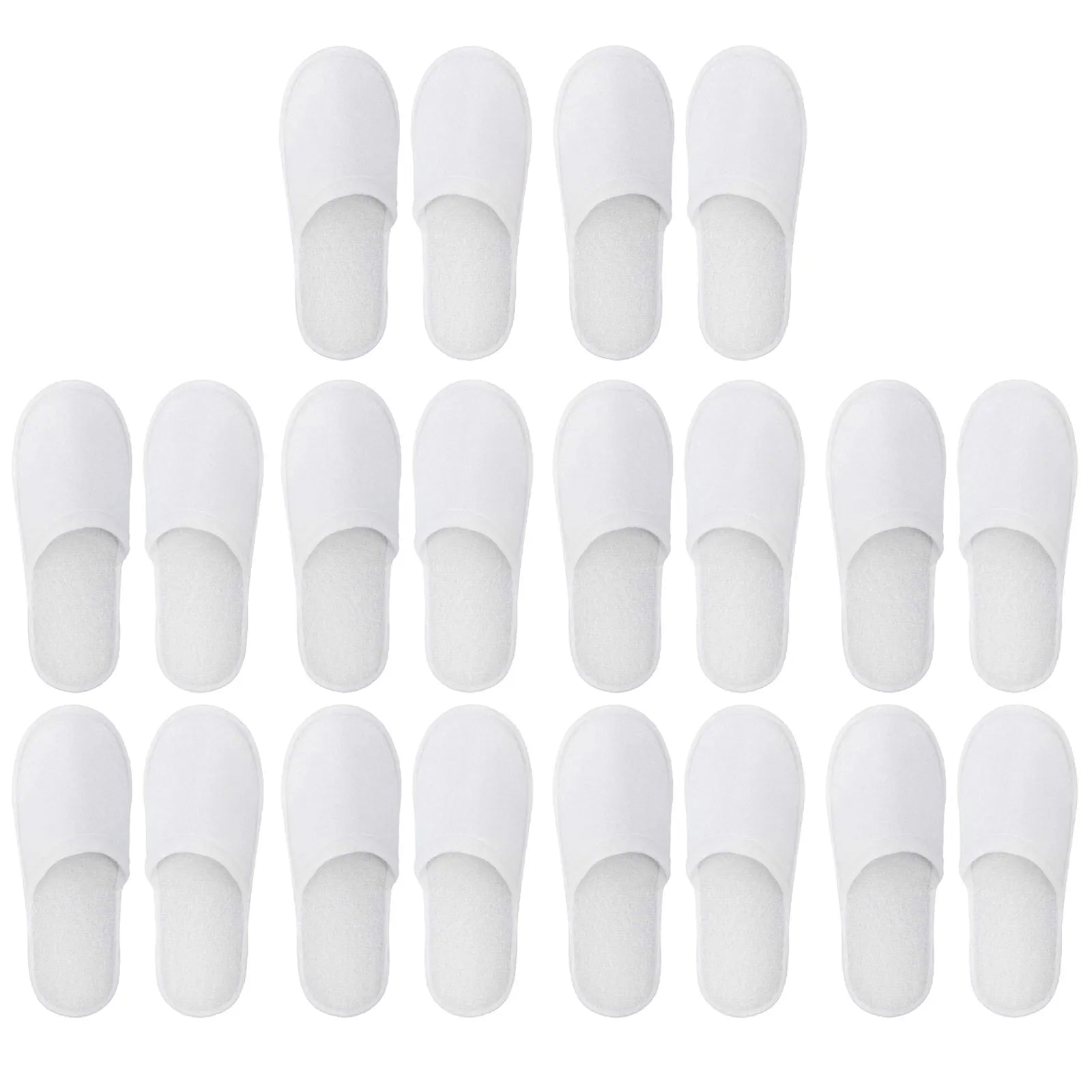 Spa Slippers 10/20 Pairs of Brushed Plush Closed-toe Disposable Slippers for Men and Women Suitable for Families Guest Hotel Tra
