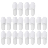 Spa Slippers 10/20 Pairs of Brushed Plush Closed-toe Disposable Slippers for Men and Women Suitable for Families Guest Hotel Tra