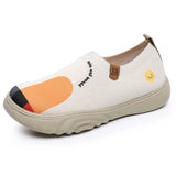 Fashion Man Women Driving Footwear Floral Art Slip-On Flats Breathable Anti-Slip Casual Walking Shoes Round Toe Painted Loafers