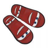 Custom Lightning McQueen Sport Cars Soft Scuff With Memory Foam Slippers Women Spa House Shoes