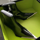 Side Zipper Chelsea Boots For Women Metal Pointed Toe Patent Leather Solid Color Mid Heel Female Shoes Designer Brand Ankle Boot