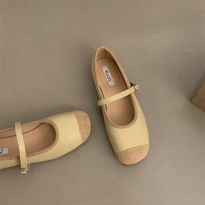 Designer Silvery Women Ballet Flats Fashion Ladies Casual Soft Sole Flats Spring Women's Comfort Shallow Ballerina Shoes