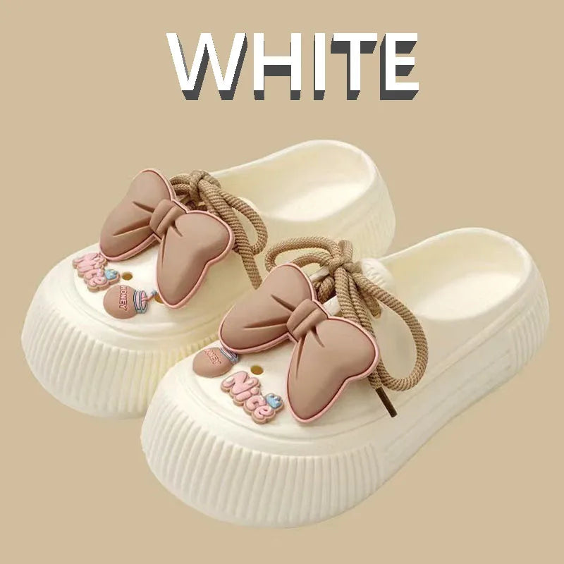 New Sandals DIY  Platform Sandals for Women 2024 Summer Thick Sole Beach Sandals Woman Flowers Non Slip EVA Clogs Garden Shoes