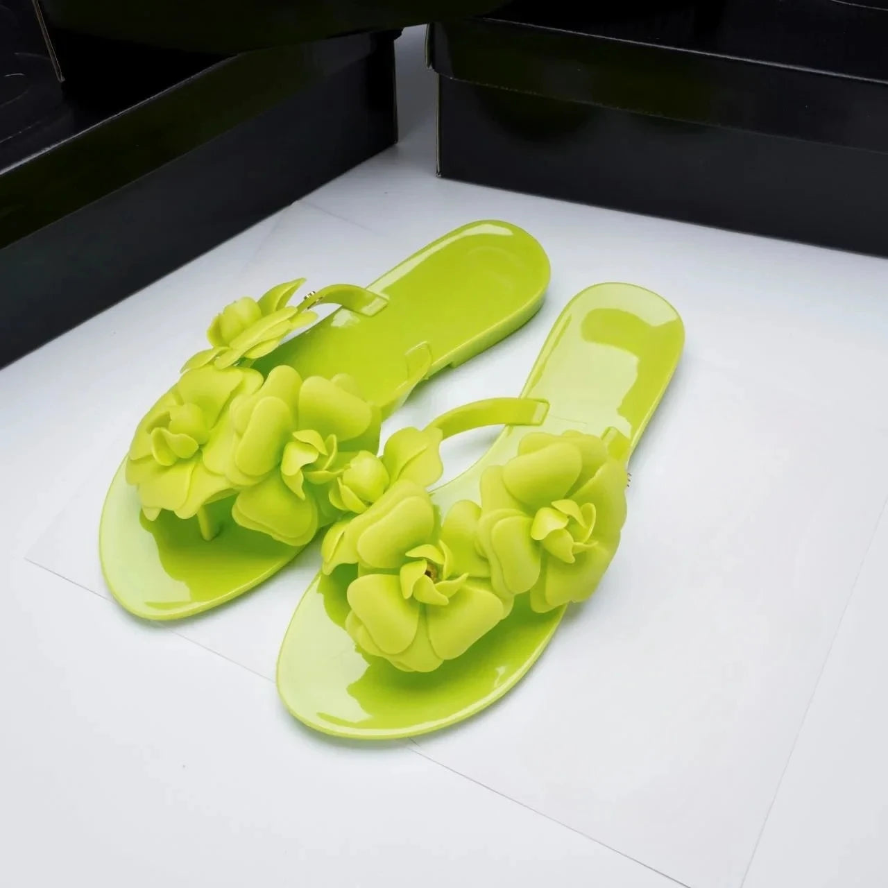 Mini Melissa Outdoor Women's Jelly Slides Sweety Girls Wide Buckle Slippers Adult Ladies Non-slip Flat Beach Vacation Shoes