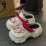 Winter Summer Clogs Outdoor Waterproof Platform Women Slipper Beach Slides Beard Black Designer Sandals with Charms Graden Shoes