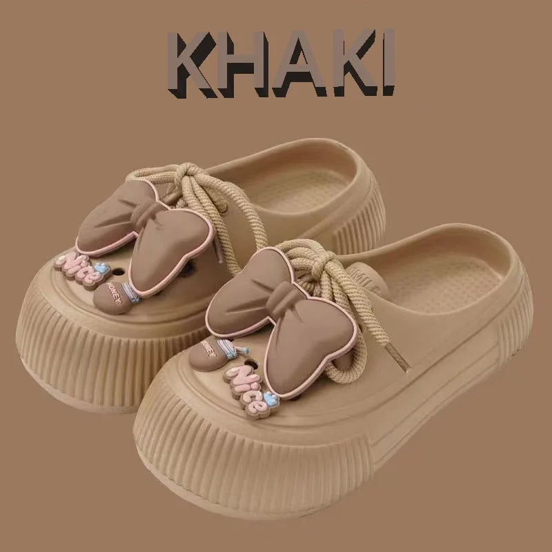 New Sandals DIY  Platform Sandals for Women 2024 Summer Thick Sole Beach Sandals Woman Flowers Non Slip EVA Clogs Garden Shoes