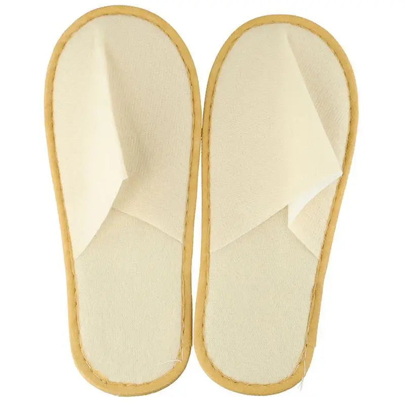 1Pair Indoor Simple Soft Slippers Portable Women Men Disposable Slippers Hotel Travel Spa Slides For Bedroom Flip Flop Non-slip