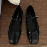 2025 Women Mary Jane Shoes Sandals Fashion Buckle Strap Female Footwear Slides Square Toe Soft Sole Ladies Lolita Shoes