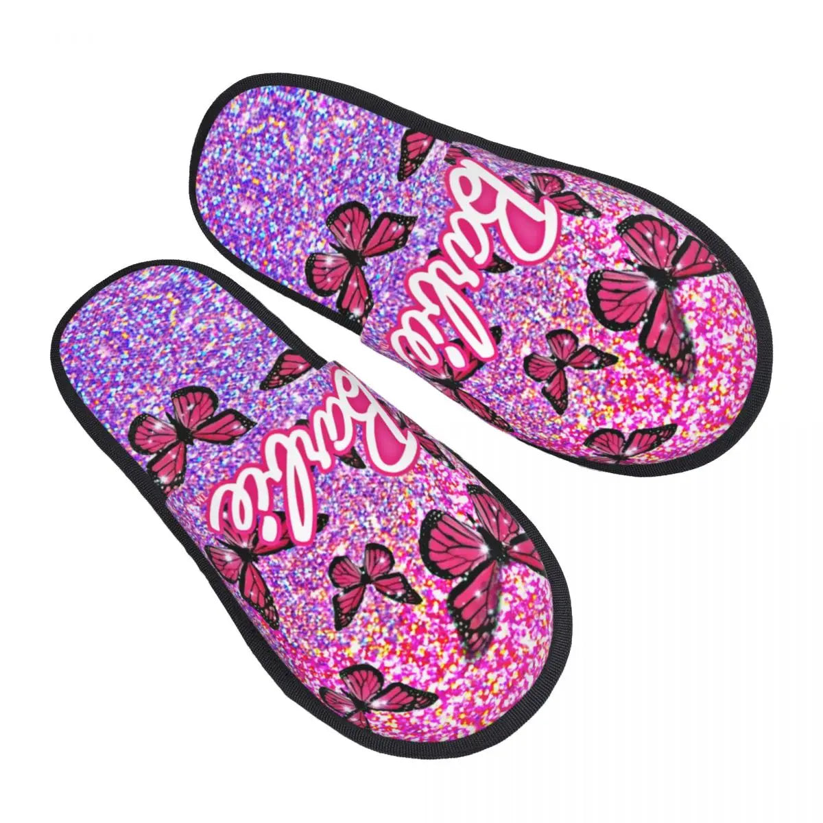 Custom Barbie Memory Foam Slippers Women Comfy Warm House Slippers
