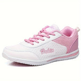 Breathable 2024 New Sneakers For Women Fashion Solid Color Soft Women Sneakers Mesh Fabric Lace Up Female Footwear Ladies Shoes