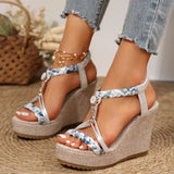2024 New Summer Women Wedges Sandals Fashion Designer Shoes for Women High Quality Platform Sandals Casual Outdoor Sandals Women