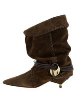 Autumn and Winter New Women's Slim Heel Short Boots, European and American Fashionable Pointed Low Heel Plus Ankle Boots