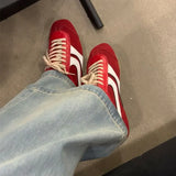 Forrest Gump Shoes Women 2025 four-season genuine leather women's sneakers flat casual retro German training shoes