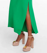 New Square Toe Satin Rivets Chunky Heel Sandals Thick Bottom Peep Toe Patent Leather High Heels For Women